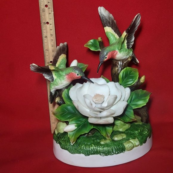 VTG Carlton Cards Hummingbird Music Box Sankyo Plays Beautiful Blue Danube - Picture 8 of 13